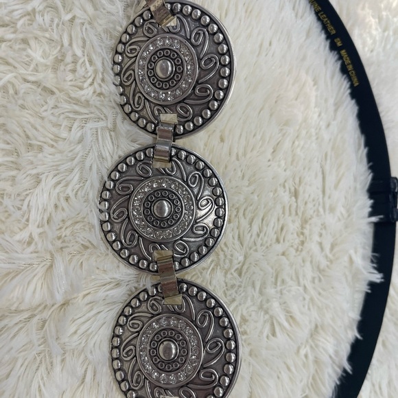 Chico\'s Black and Silver Medallion Belt main image 5